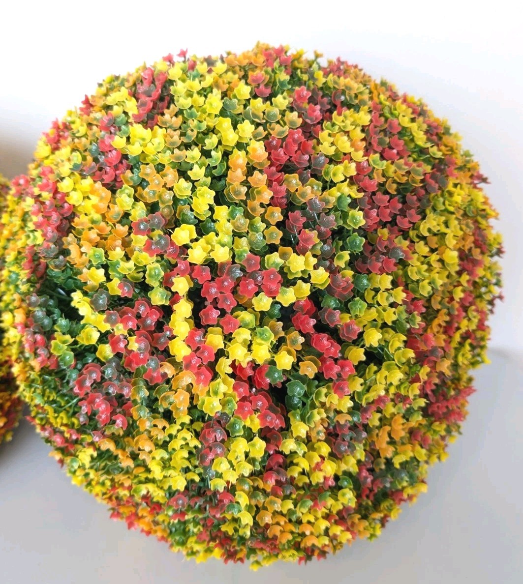 Wicker Park S/2 Oversized 15″ Harvest Faux Flower Spheres Harvest Multi