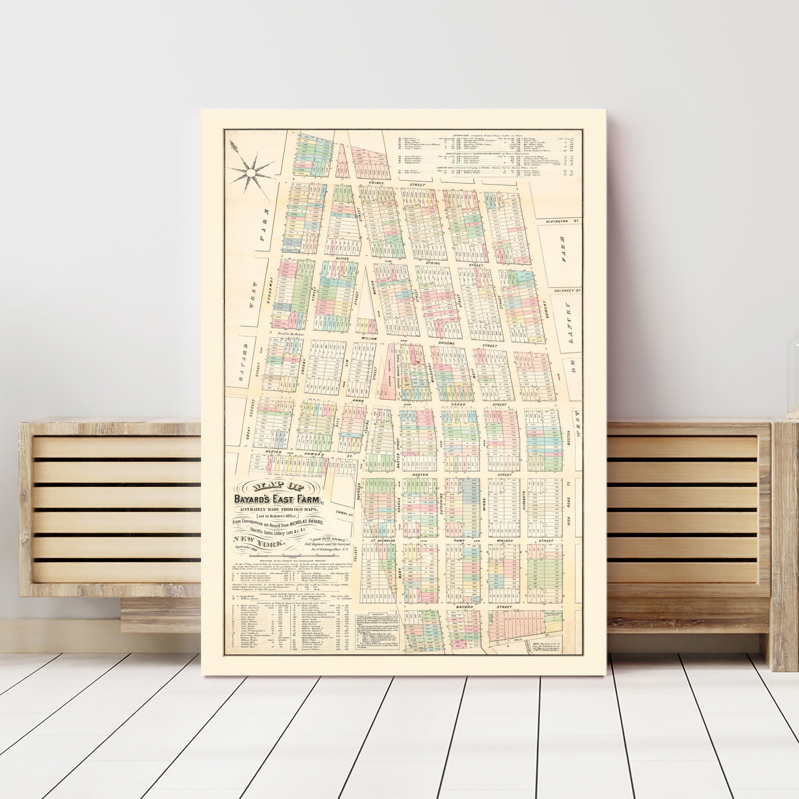 Old Map of Little Italy, NY 1869 – Vintage Little Italy New