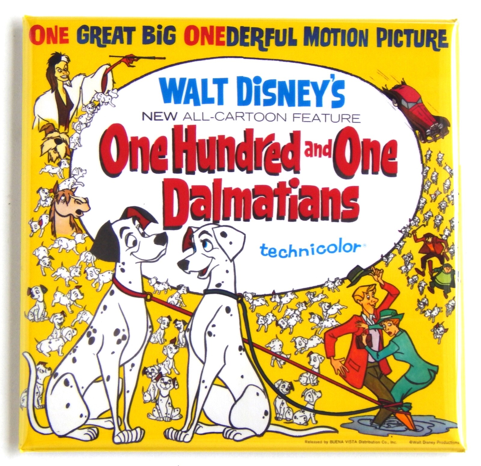 101 Dalmatians FRIDGE MAGNET movie poster “style S”