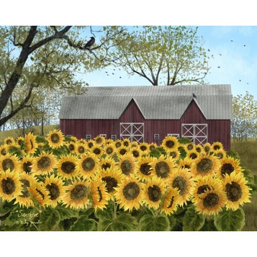 NEW Billy Jacobs Canvas Print Picture SUNSHINE 8″x10″ Country Rustic Sunflowers