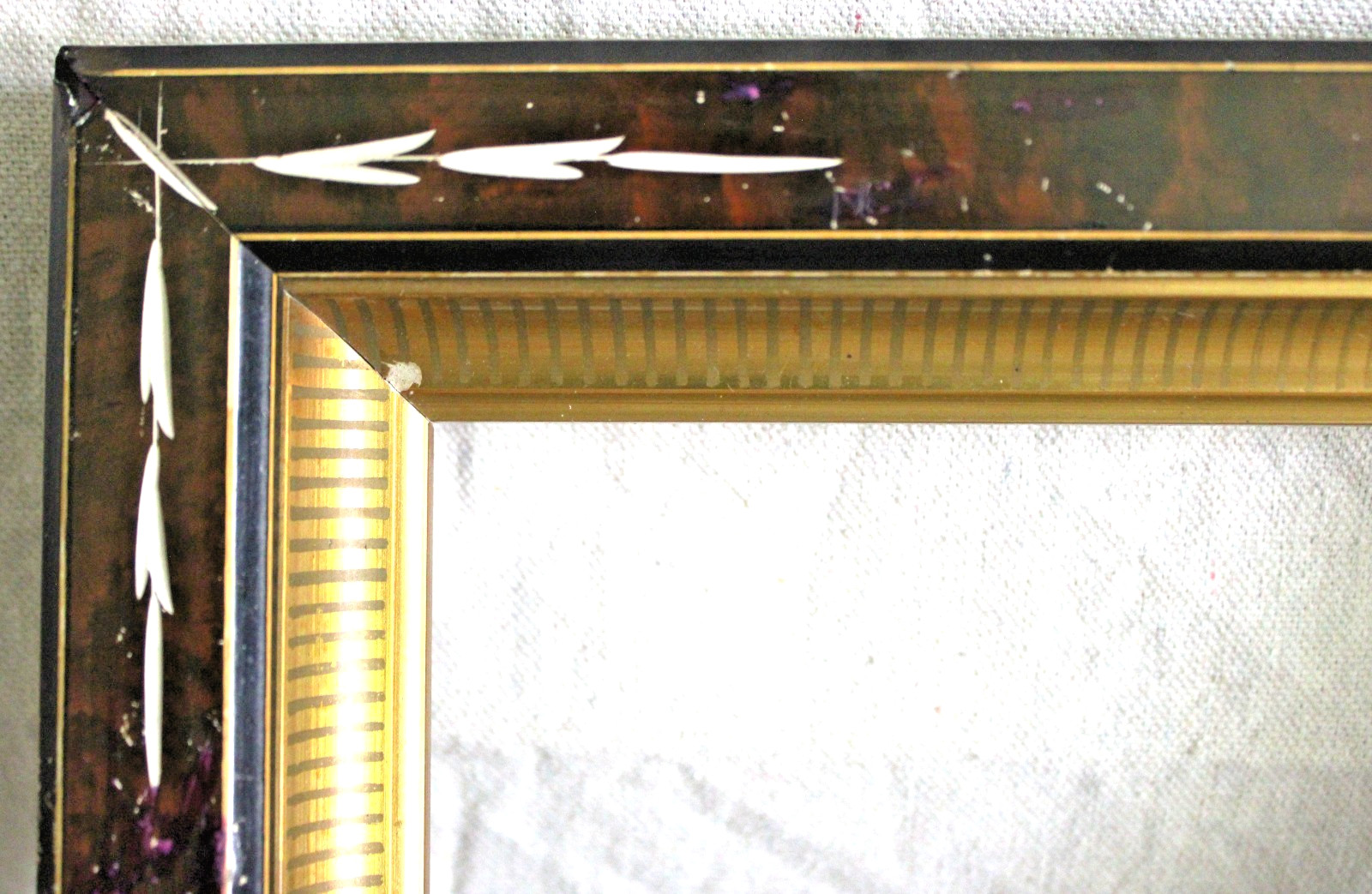 ANTIQUE FITS 4 X 6 GOLD GILT PICTURE FRAME WOOD FINE ART VICTORIAN ORNATE ETCHED