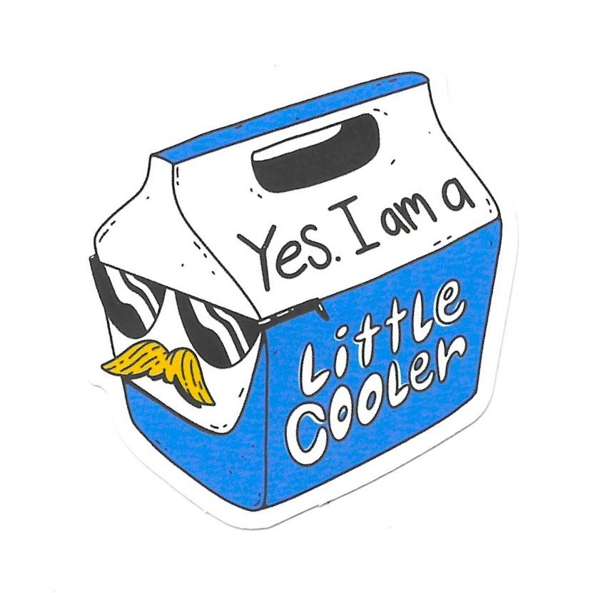 Yes I’m a Little Cooler Vinyl Sticker Funny Pun Decal Laptop Lunch Box Gear