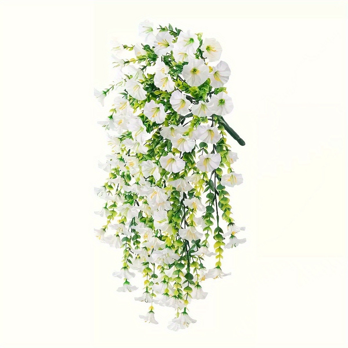 4pcs Artificial Hanging Petunia Flowers UV Resistant Fake Vines Outdoor Garden