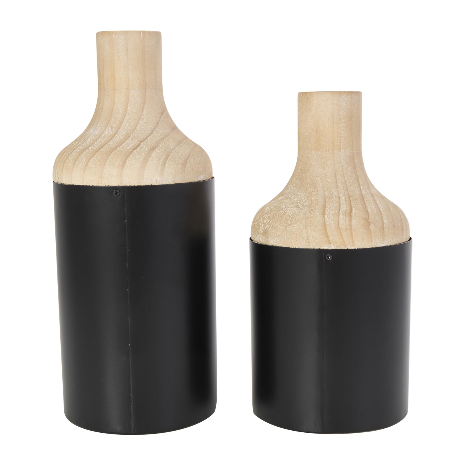 Deco 79 Wood Decorative Vase Colorblock Centerpiece Vases with Light Brown Wo…