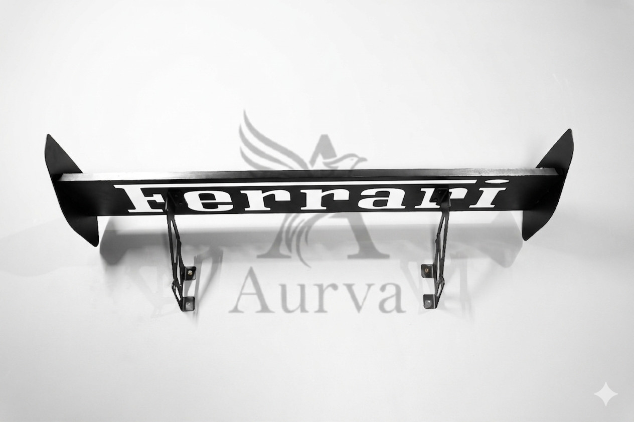 Ferrari Car Wall Shelf Car Spoiler Style Rear Wing Shelf – Automotive Home Decor