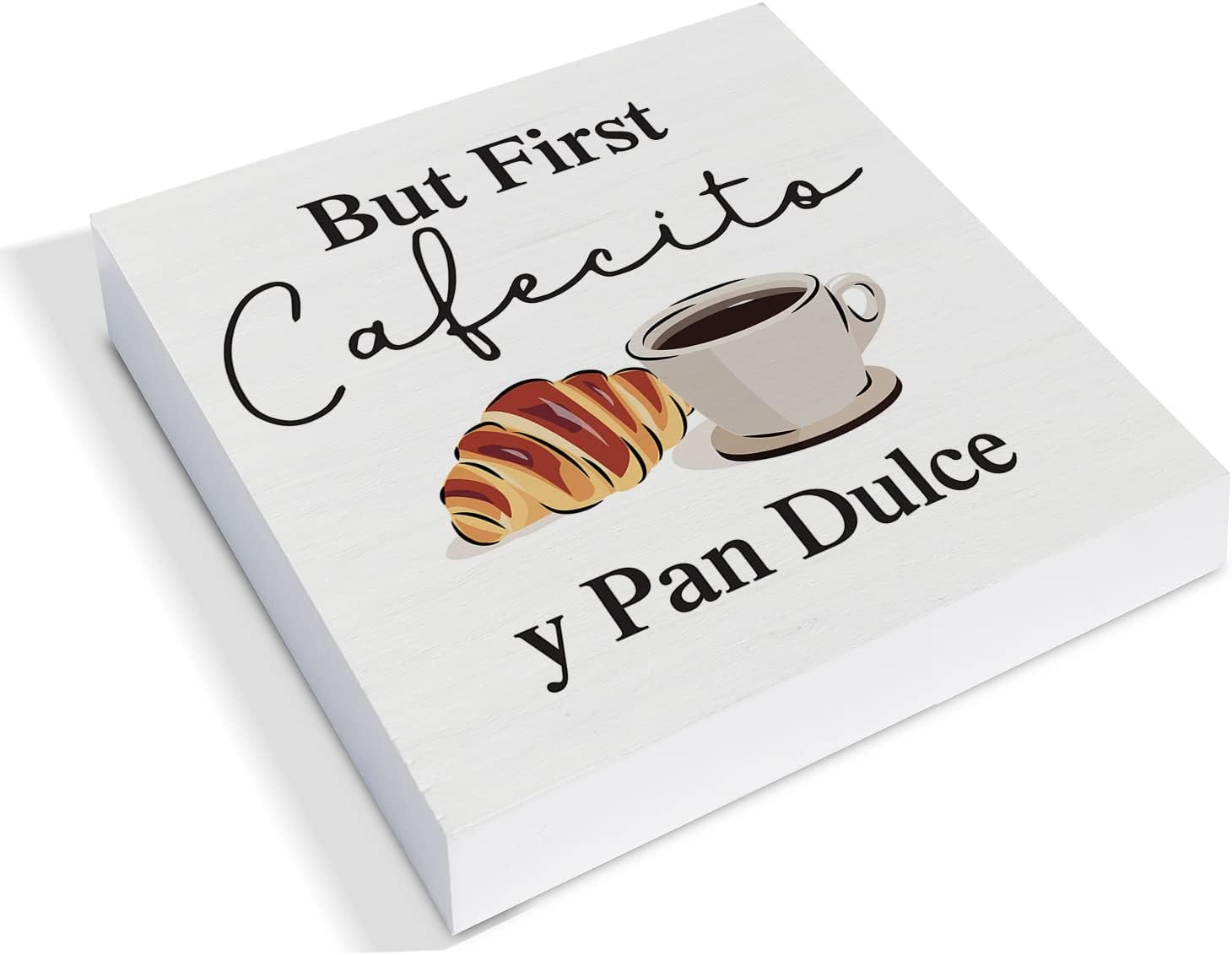 Country But First Cafecito Y Pan Dulce Wood Box Sign Decor Desk Sign Coffee Bar