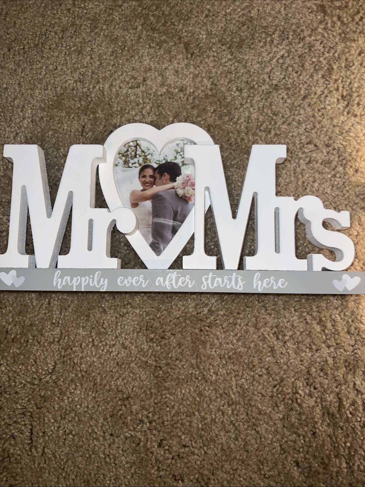Malden International Designs. Mr. And Mrs. Wedding 3D White Cut Out Letters