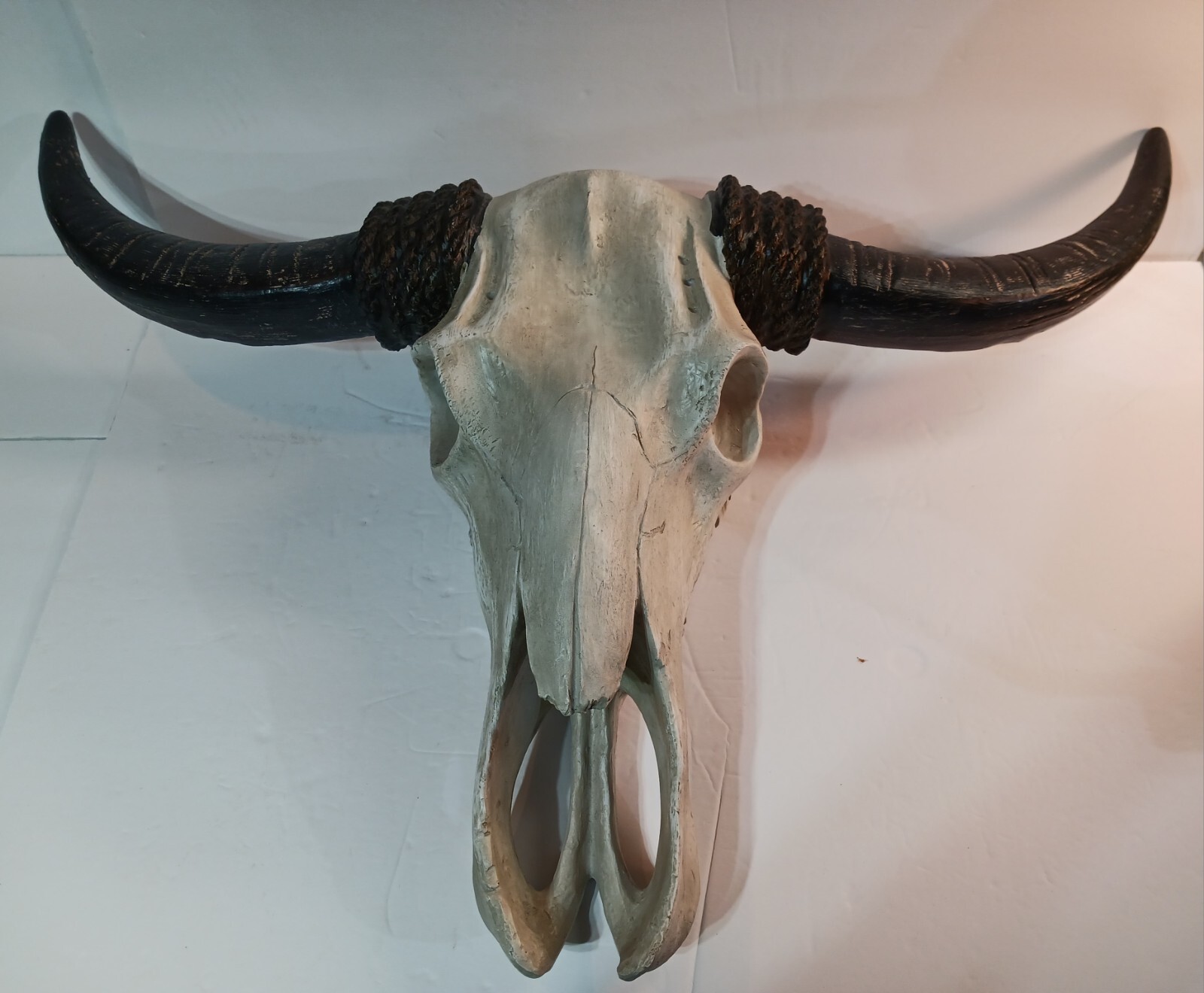 Steer Cow Skull with Horns Resin Wall Decor Rustic Western 20″ x 29″ New
