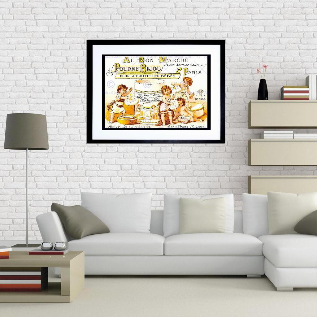 85806 AD FRANCE AU BON MARCHE POUDRES BIJOU PARIS Decor Wall Print Poster