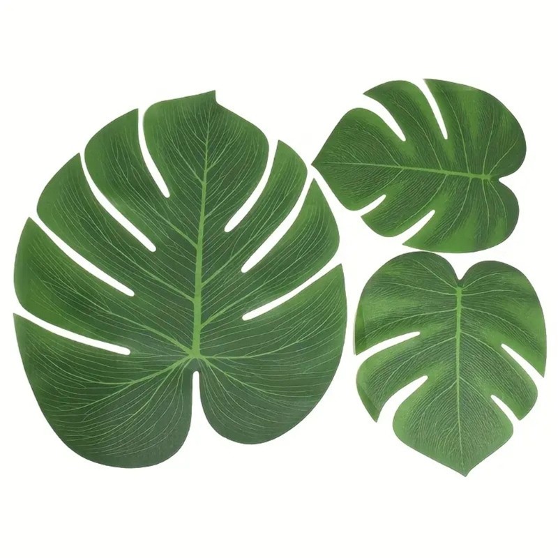 10Pcs Artificial Monstera Leaf Party Decorations 30x20cm For Party Decoration