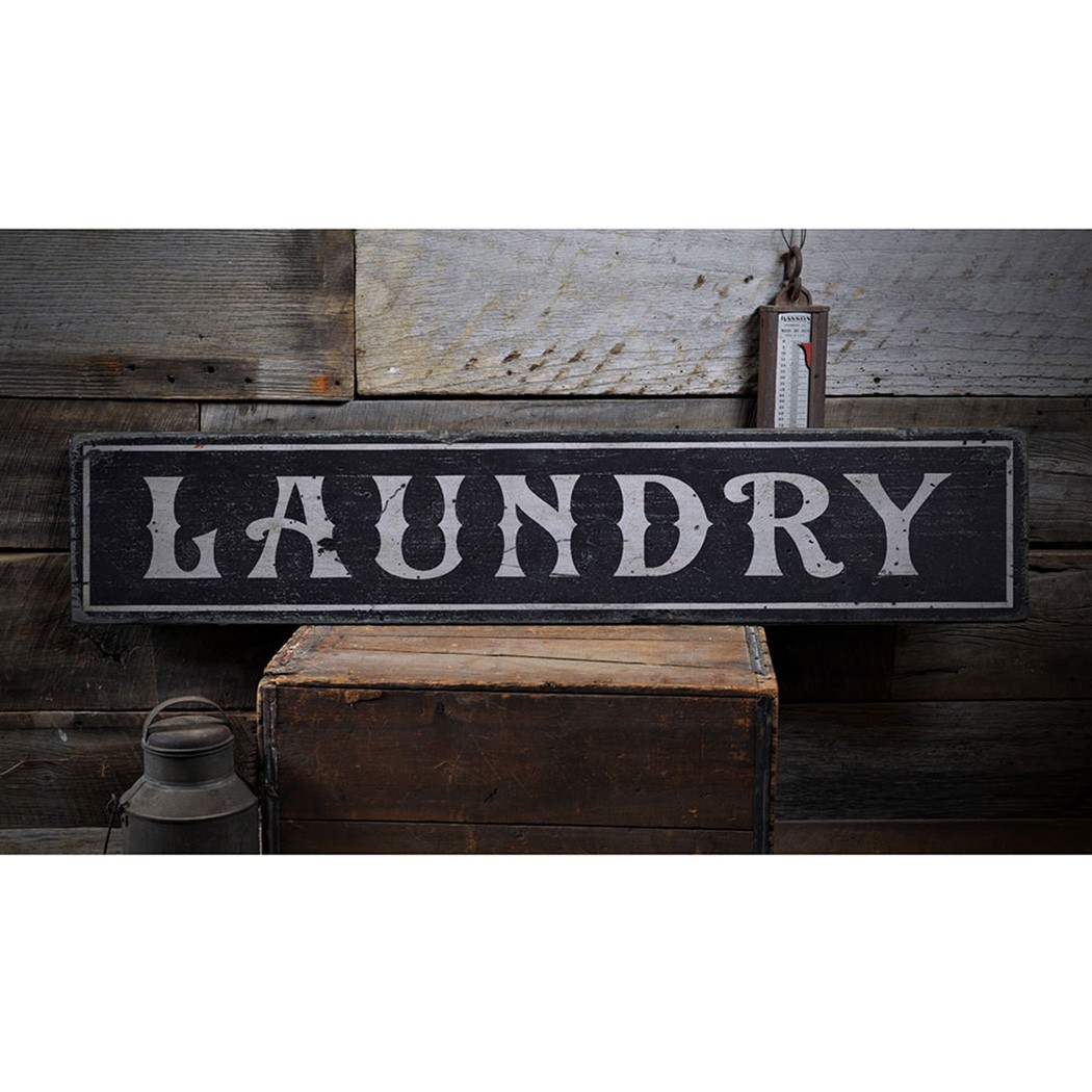 Laundry, Laundry Room, Laundry – Rustic Distressed Wood Sign