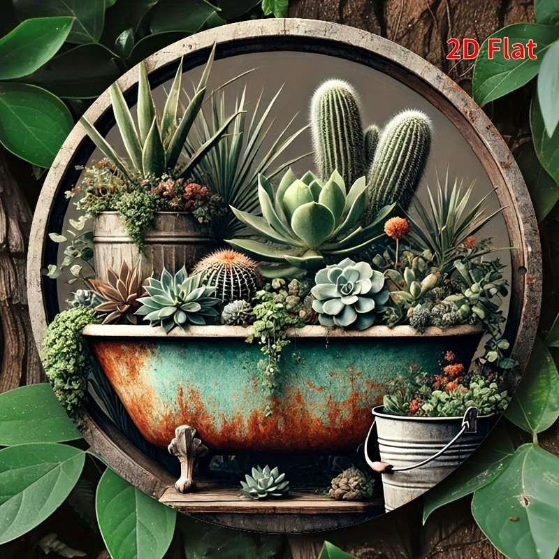 [2D Flat] 1pc Tin Metal Signs 8 X 8 Inches (20 X 20 Cm) Vintage Round Metal Alum