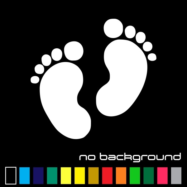 Baby Feet Sticker Vinyl Decal – Foot Print Cute Footprint Paw Tracks Car Window