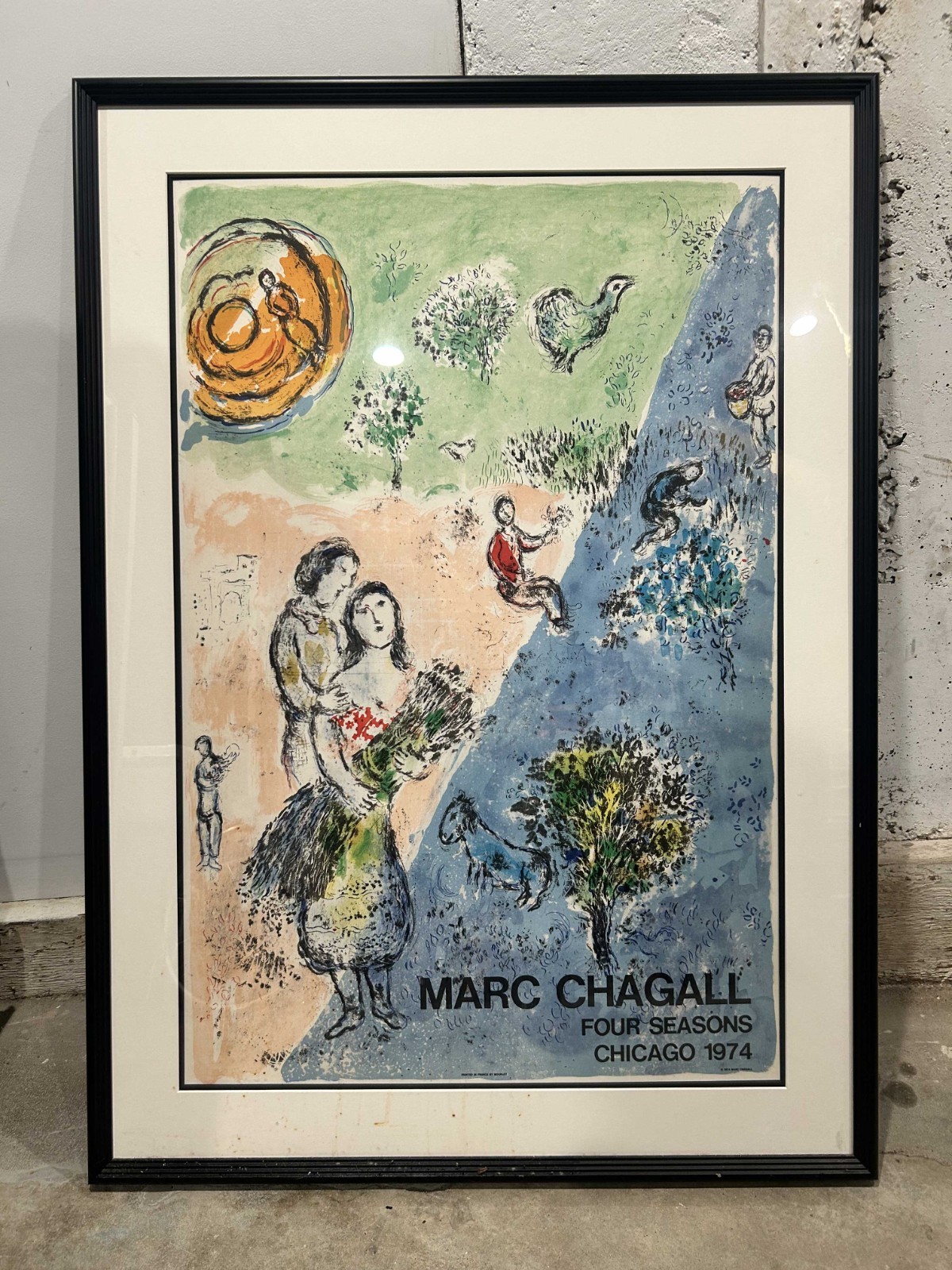 Marc Chagall Original Poster, ‘Four Seasons’ 1974 Lithograph