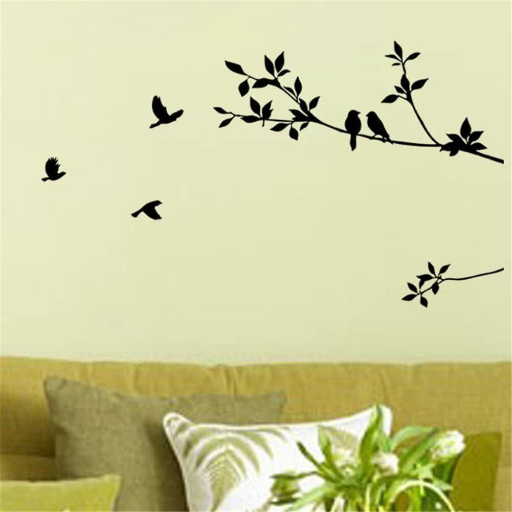 Birds Flying Tree Branches Wall Art Sticker Wall Decals Home Art Decor Mural