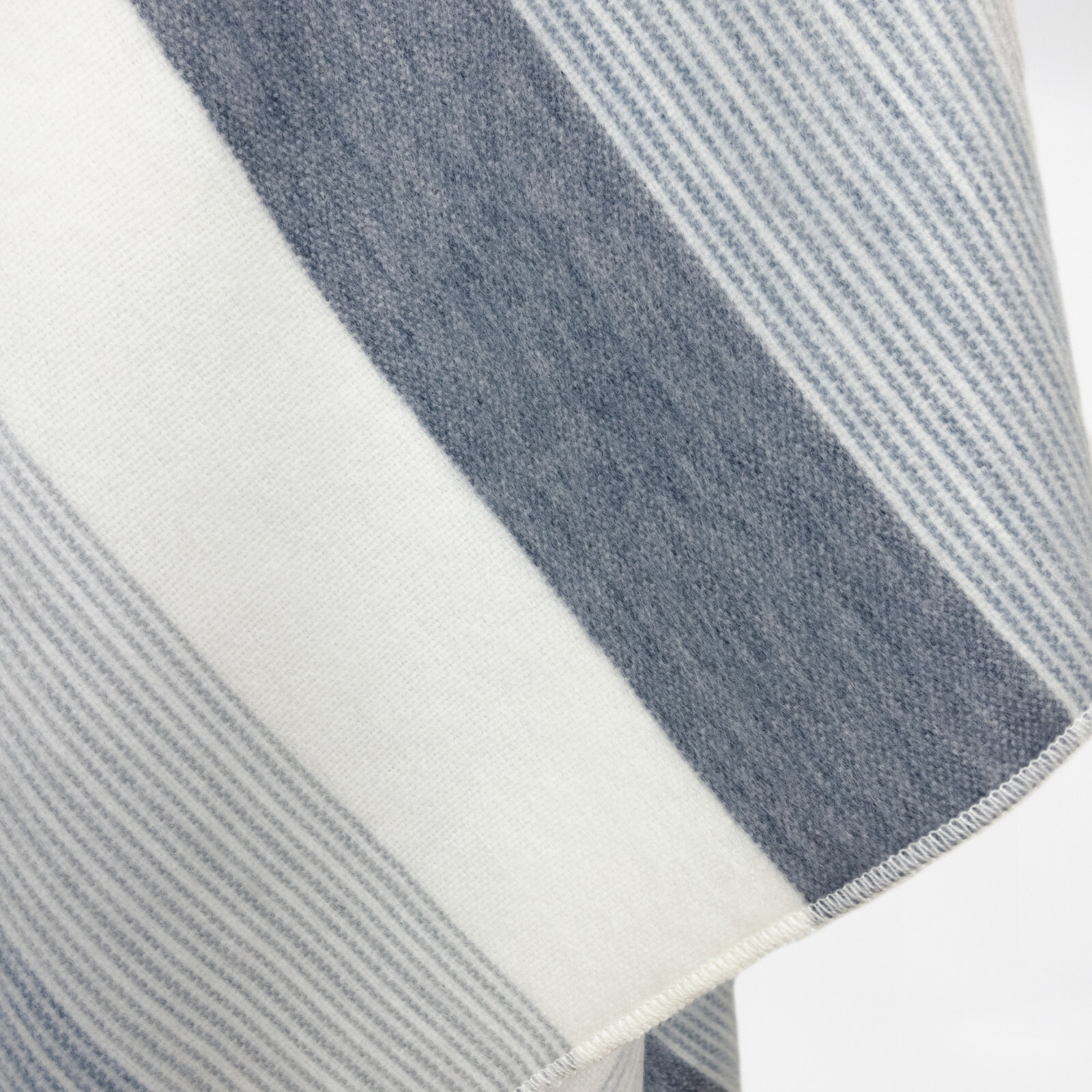 COSY SOFT ALPACA WOOL BLANKET 95” X 65” SERENE STRIPES IN SHADES OF GRAY