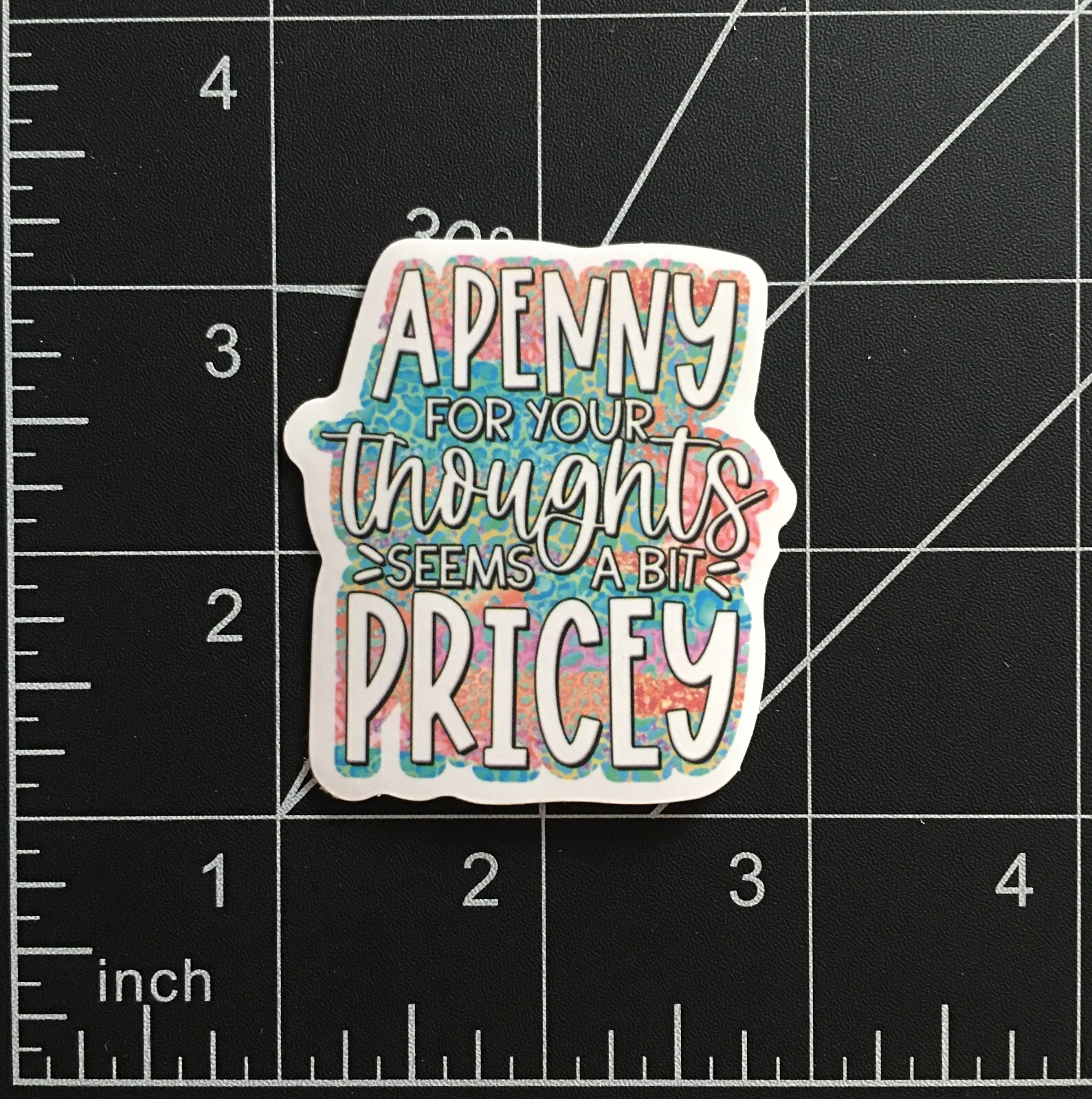 A Penny For Your Thoughts Seems A Bit Pricey Vinyl Sticker Funny Saying Durable