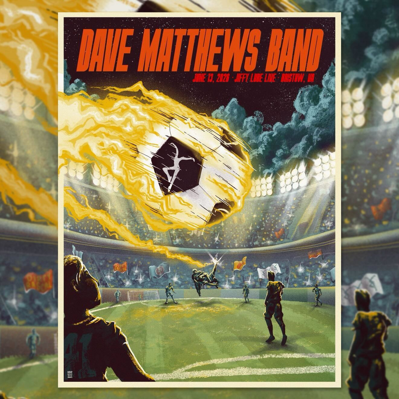 Dave Matthews Band Jiffy Lube Live 2026 Concert Poster Wall Art