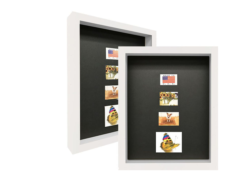 2-3/16″ White Shadow Box Picture Frame 11×14 12×18 16×20 24×36 30×40 36×36 +SALE