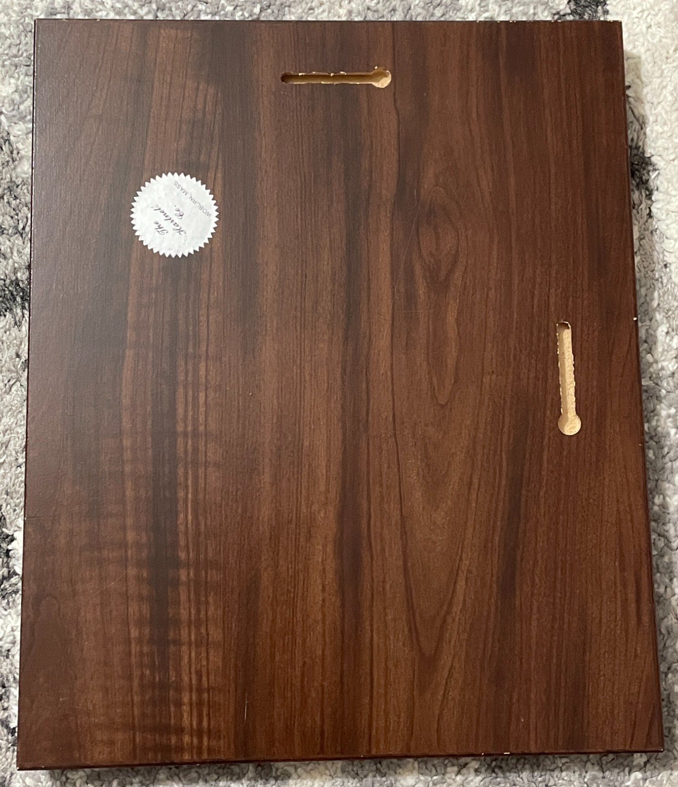 Lot of 2 The Hartnett Co Walnut Finish Certificate Plaque Board Acrylic 9×11.5