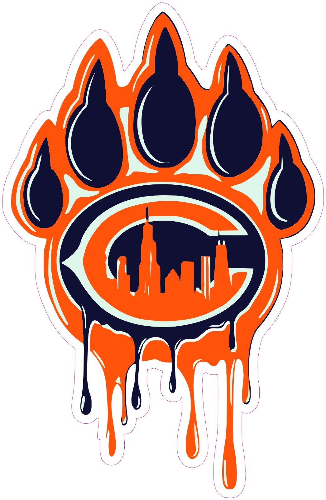 Chicago Bears Football Vinyl Decal Sticker Car Truck Bumper Tumbler Mug
