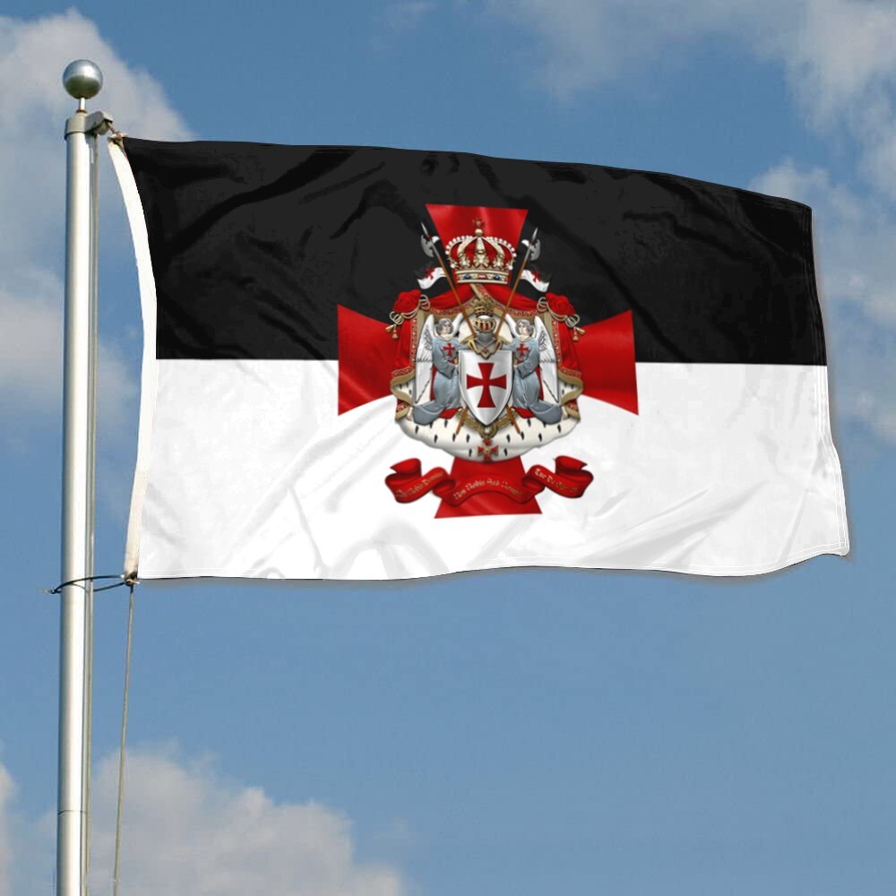 Knights Templar Coat Of Arms Flag Banner 3x5Feet Home Garden Party Decor