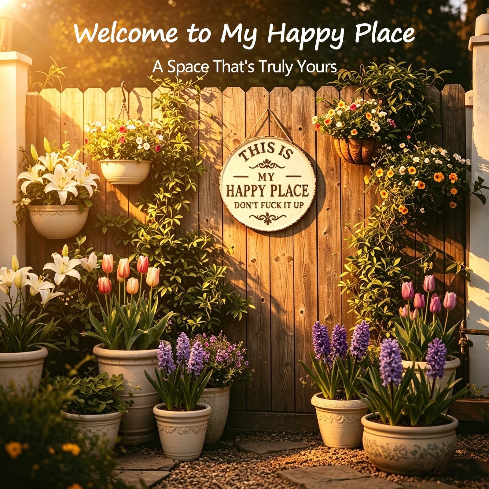 This Is My Happy Place Don’t F It Up Man Cave Metal Sign Rustic Man Cave TL