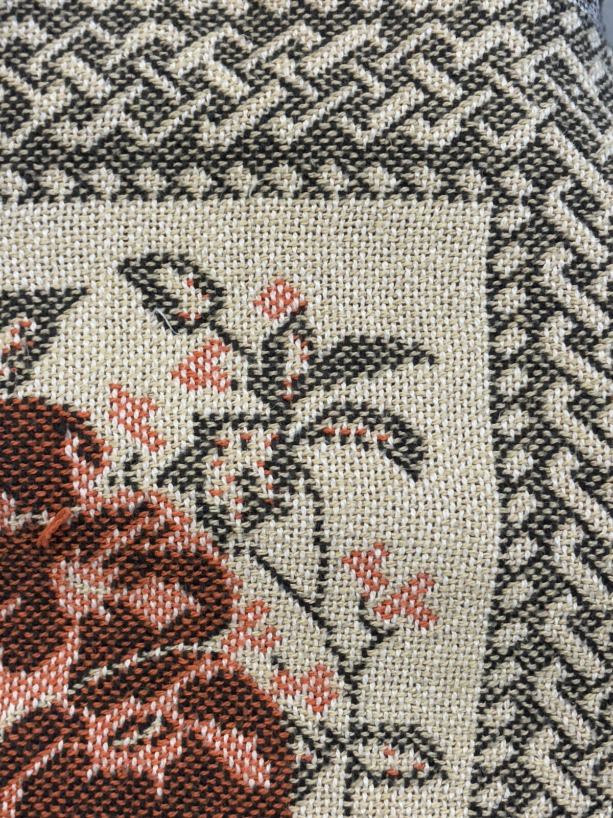 Vintage Crown Crafts Fringed Throw Blanket~Garden Harvest Basket Tapestry~44×55