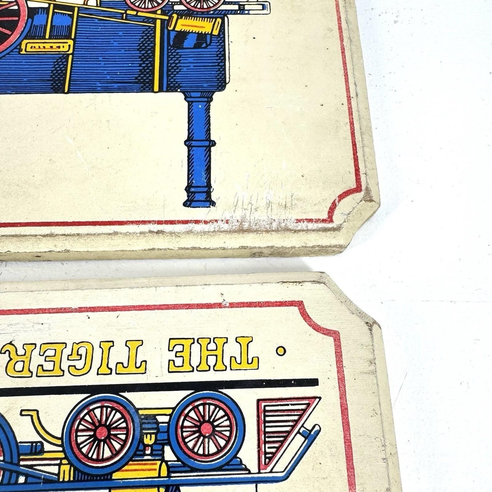 Vintage Train Wall Plaques Set Gen’l Washington 1836 Tiger Wood Railroad Decor