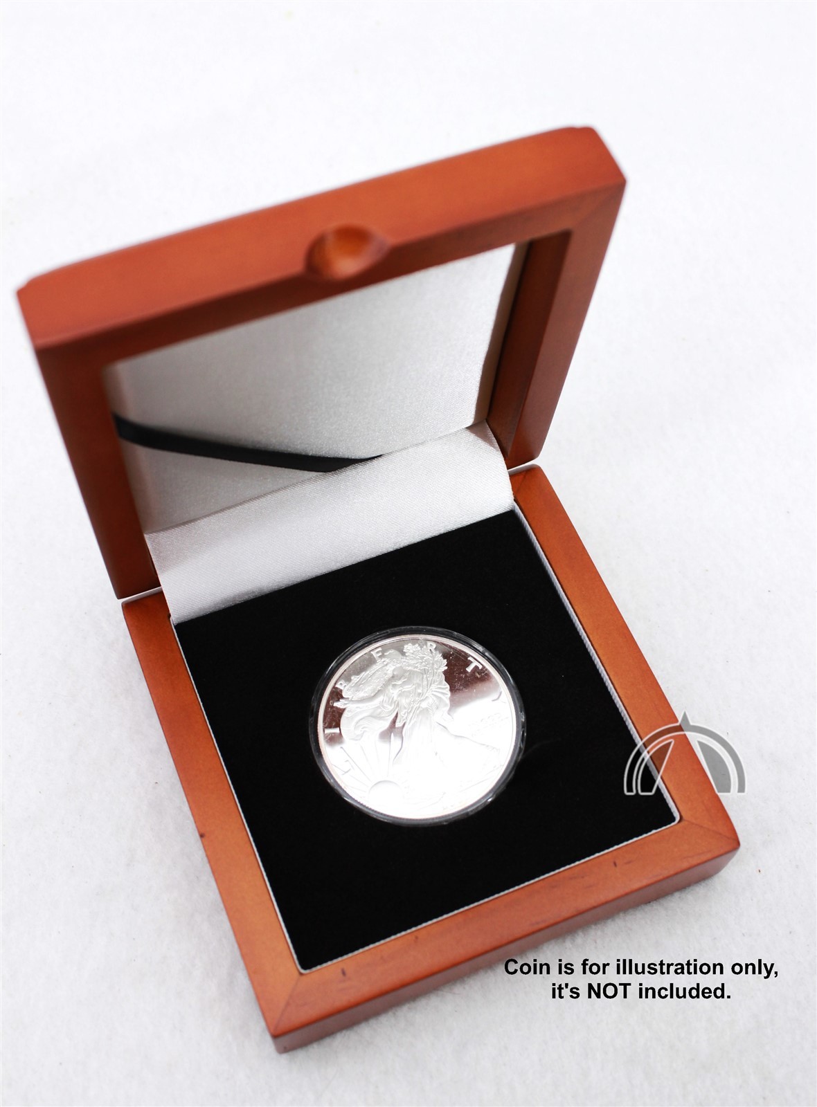 Solid Wood Box for 1oz American Silver Eagle in Direct Fit Capsule