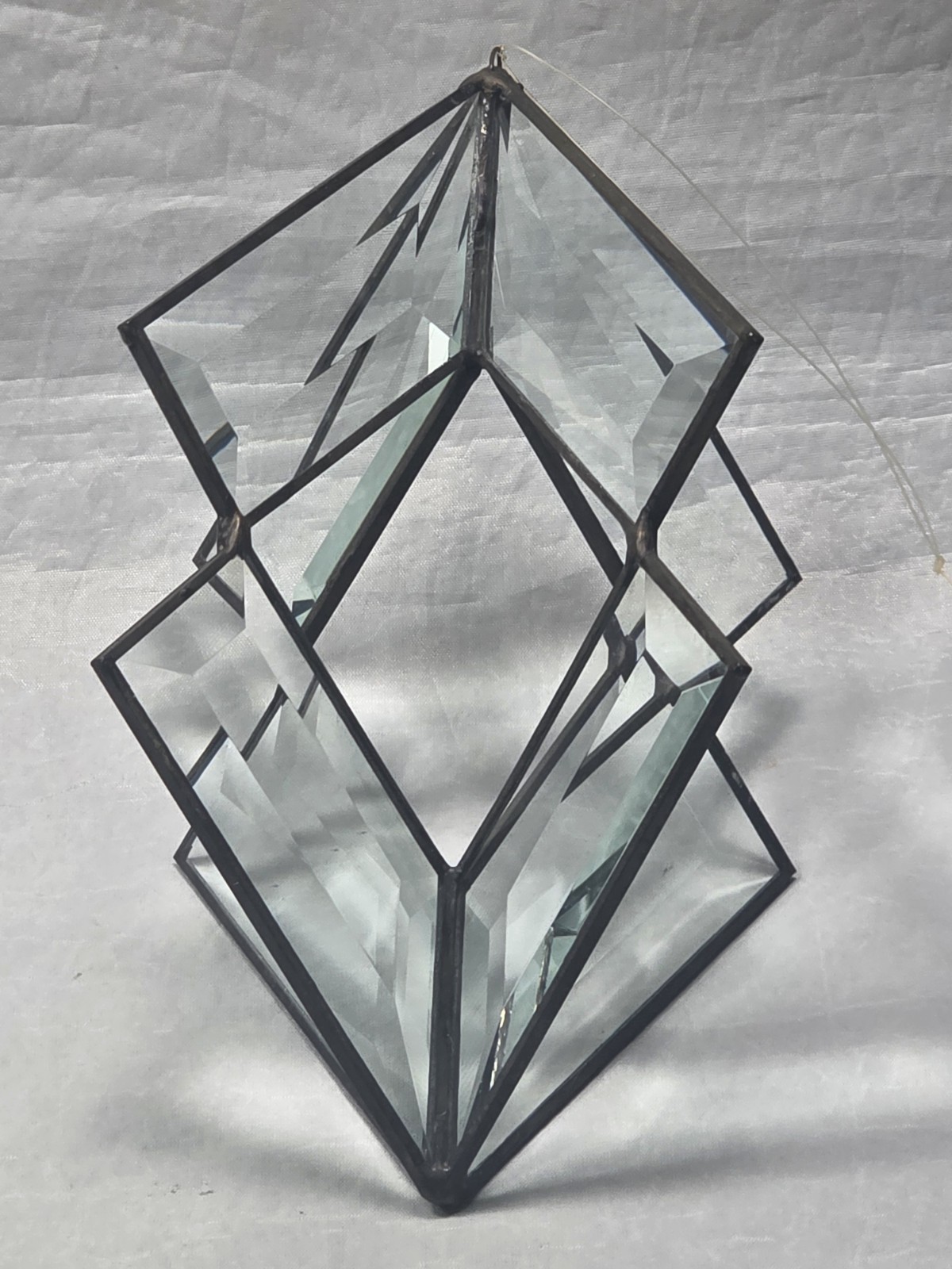 Beveled Glass 8 Panels Handmade Hanging Suncatcher 7″ x 4 1/2″