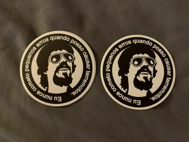 Lot of 2 RAUL SEIXAS 2 1/2″ x 2 1/2″ Logo Sticker Black White FAST! FREE SHIP!
