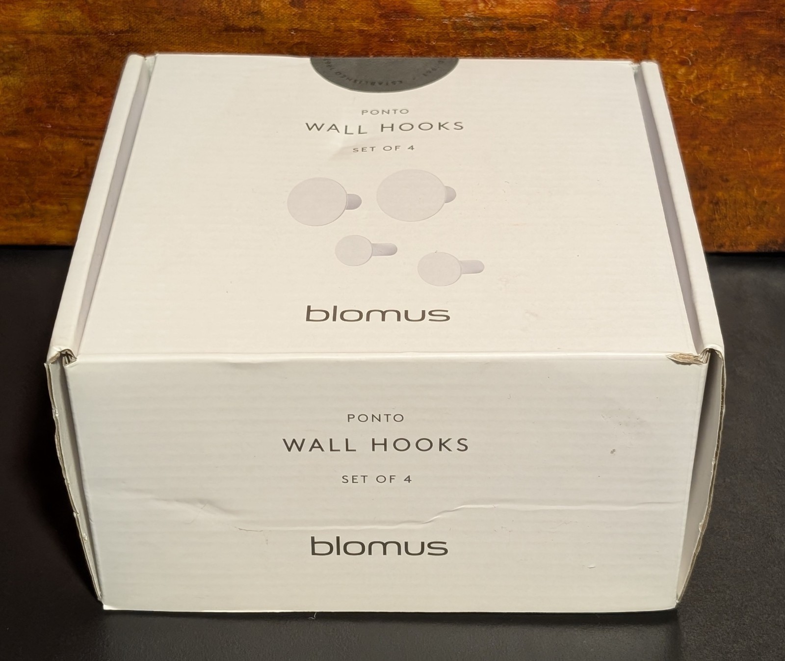 Blomus Ponto Wall Hooks Set of 4 in Lily White – 65798 – New Open Box