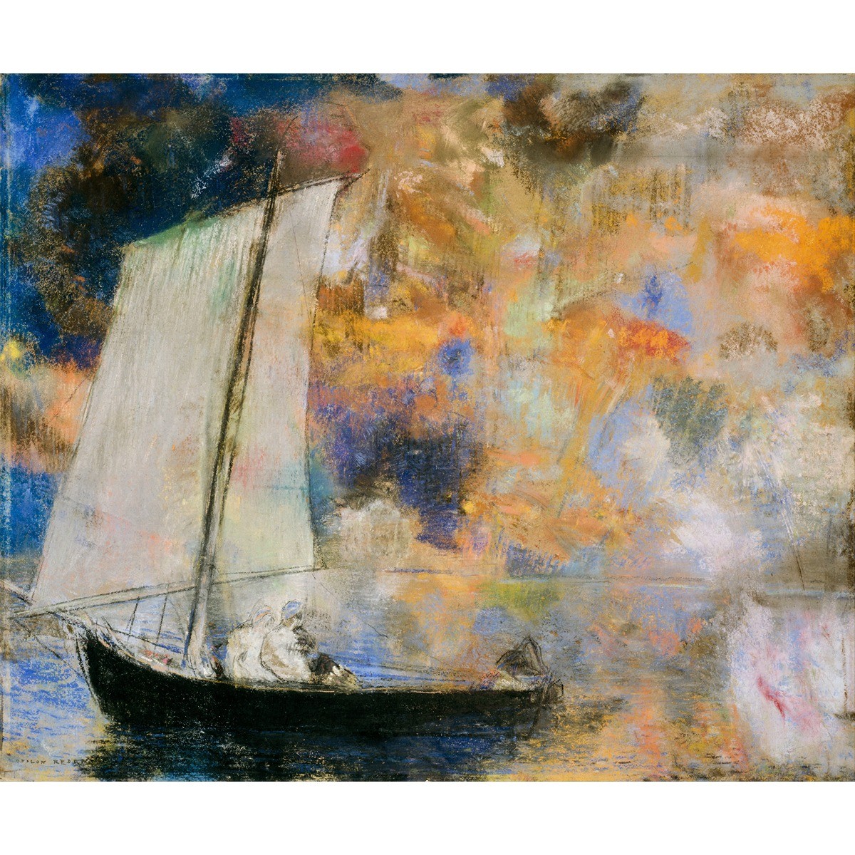 Odilon Redon – Flower clouds – 30×40 Inch Rolled Canvas Wall Art Print