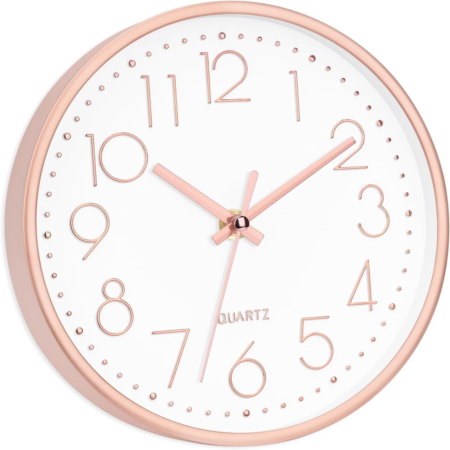 8 Inch Wall Clock Modern Small Wall Clocks Battery Operated Silent Non-Tickin…