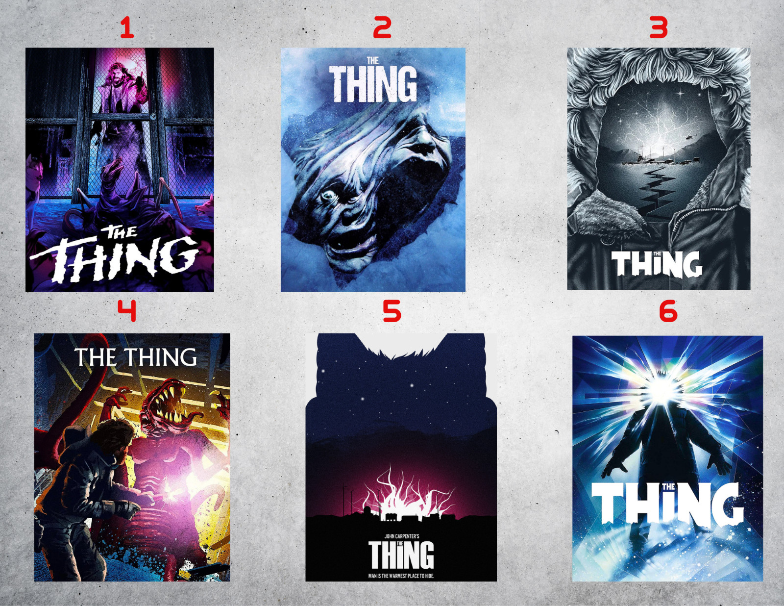 The Thing Horror Movie Wall Collage Posters 80’s Movies