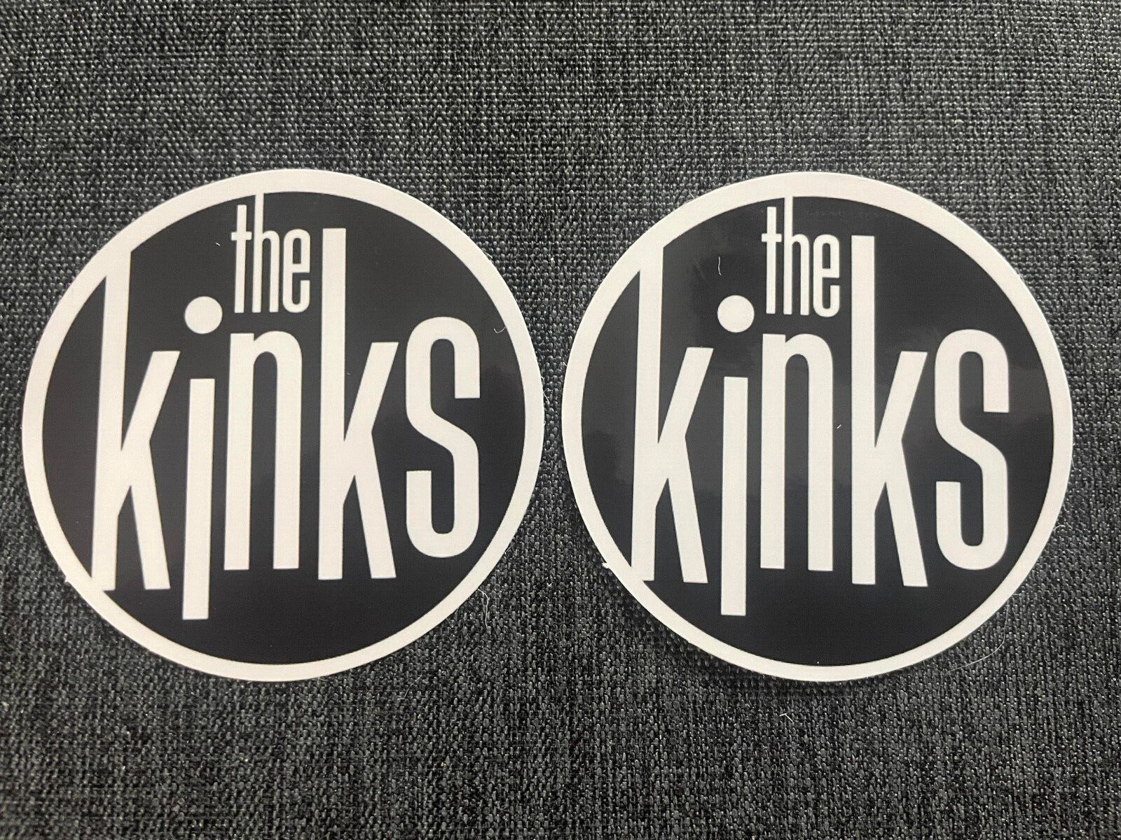Lot (2) THE KINKS 2 1/2″ x 2 1/2″ Band Logo STICKERS Fast! FREE SHIP!