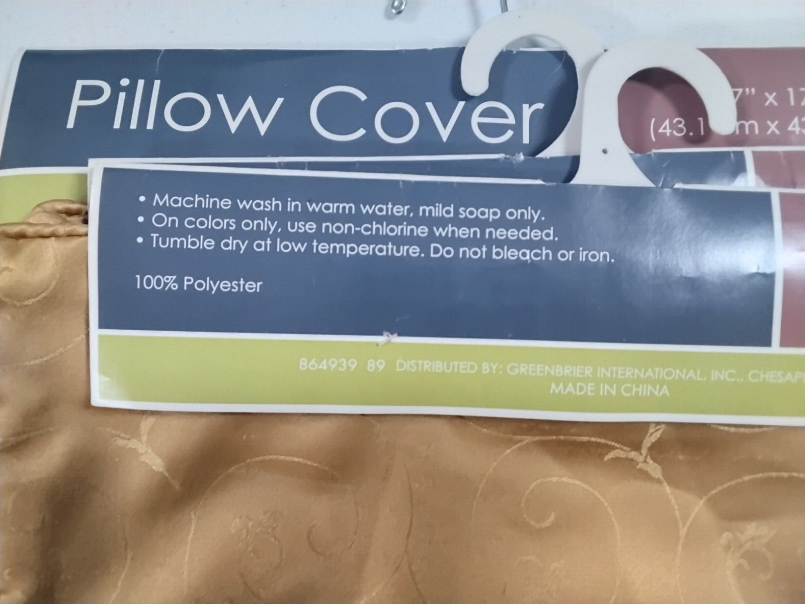 Set of 3 ‘Home Collection’ Zipper Throw Pillow Covers 17×17 100% Polyester NWT