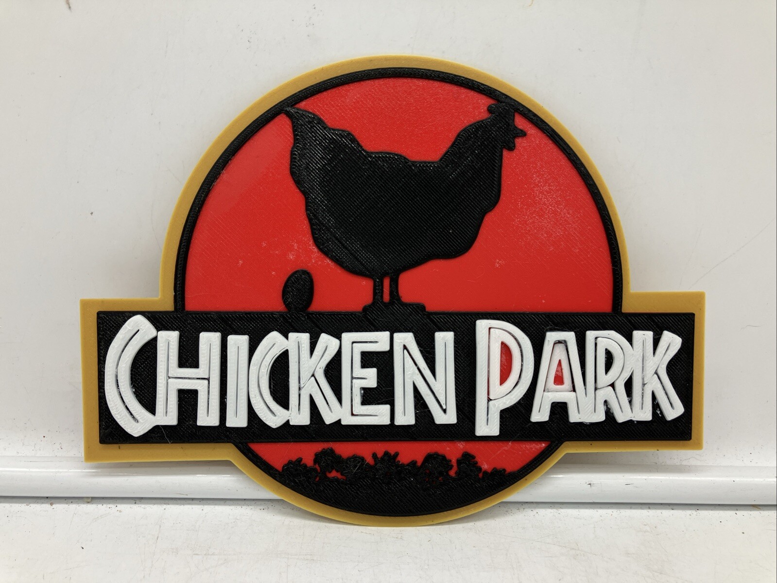 3D Printed Chicken Coop Sign – Jurassic Park Themed – FREE SHIPPING