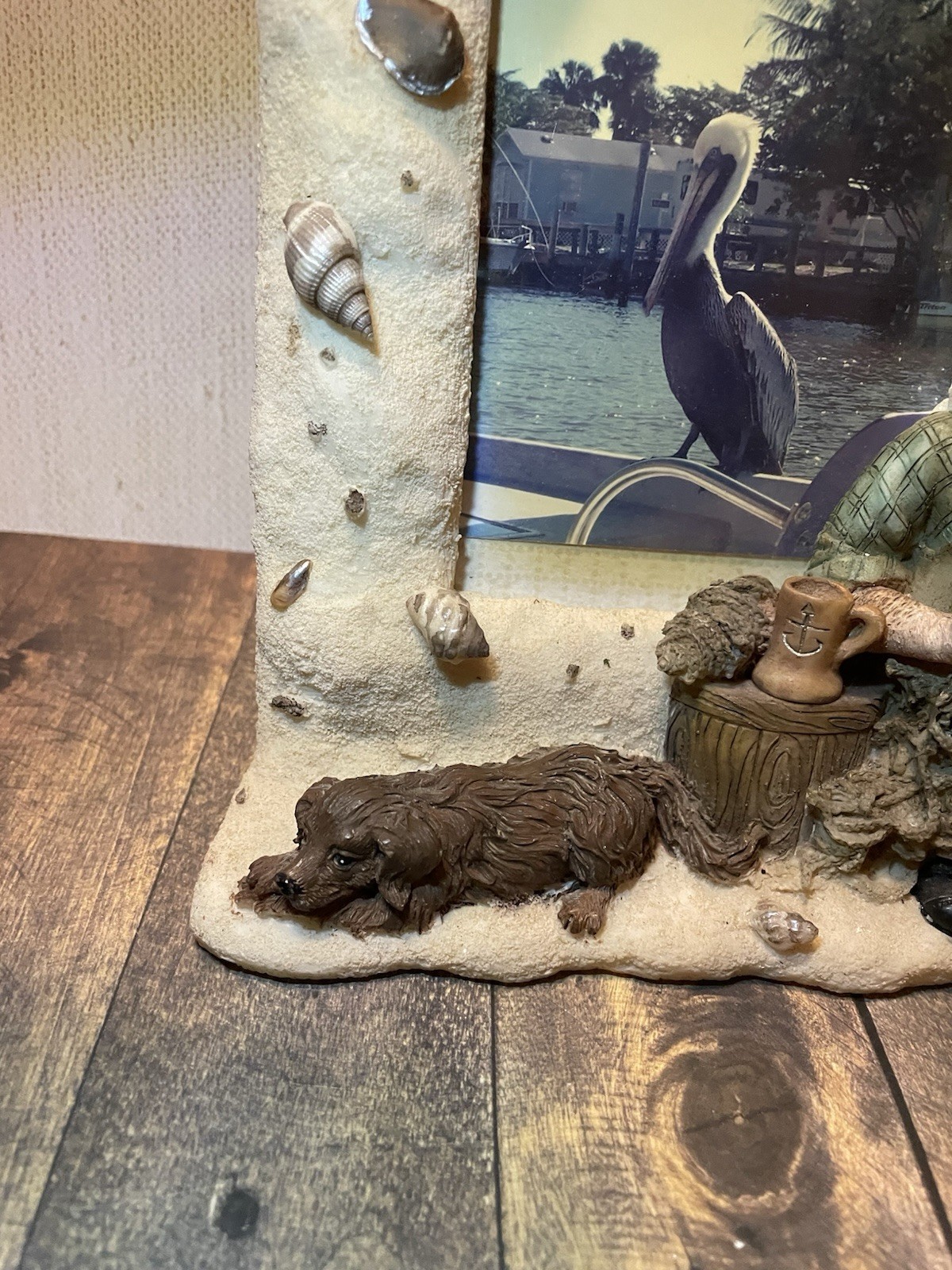 Vintage 1990s “ Old Salts “ Fisherman Nautical Beach 3D Resin Picture Frame