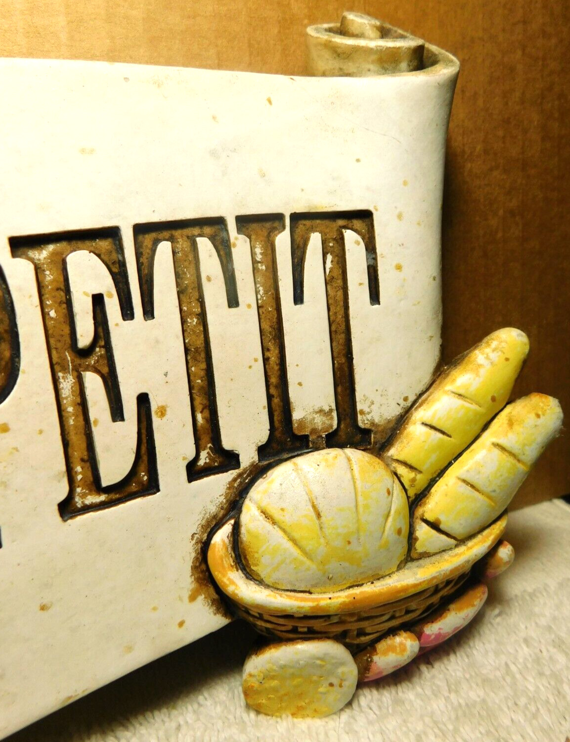Fat Chef~Bon Appetit Ceramic French Chef Kitchen Sign