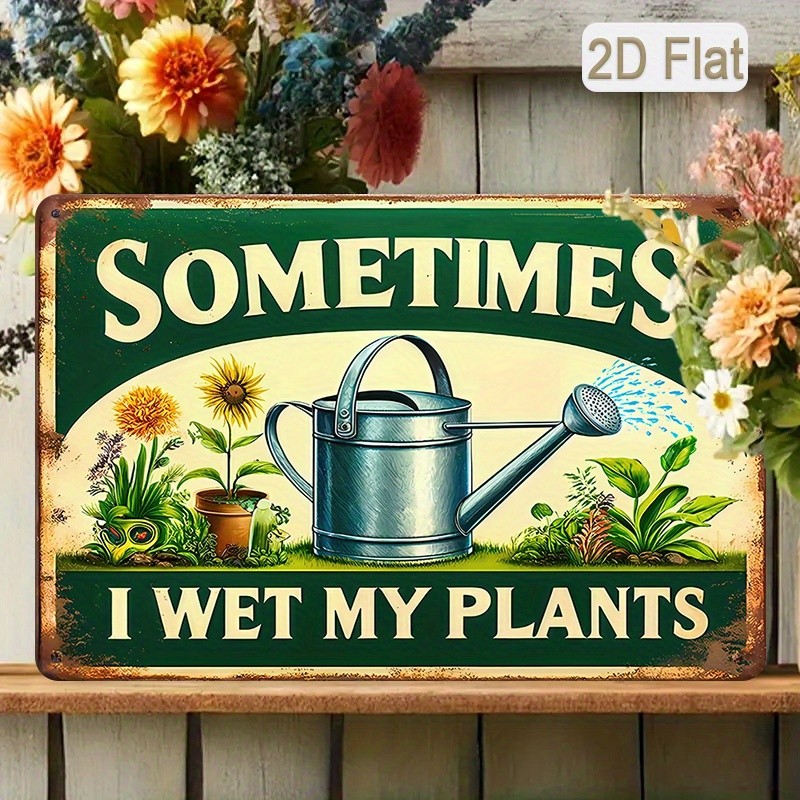 Vintage Metal Garden Sign Humorous Wall Decor Plant Lovers Outdoor Indoor Decor