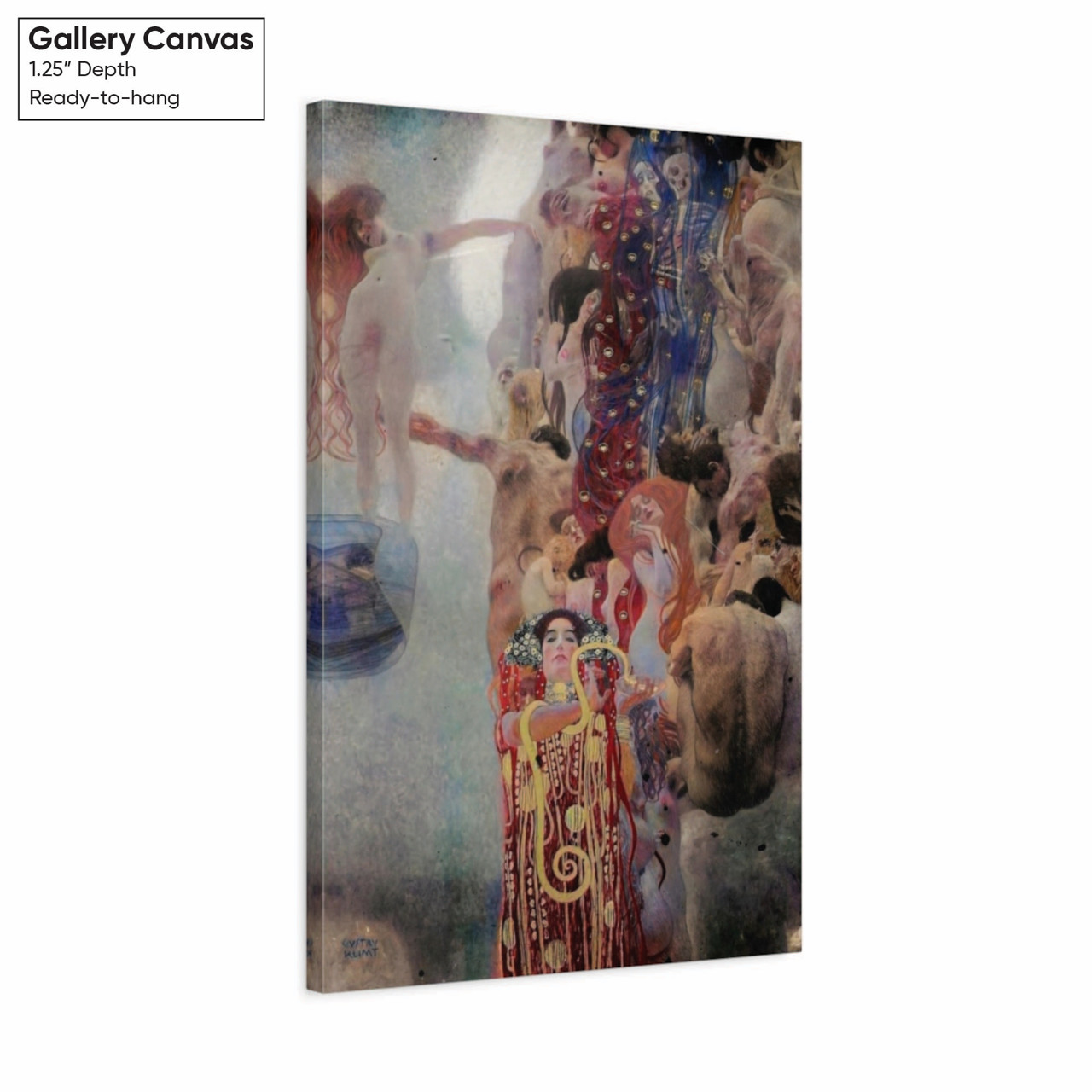 Gustav Klimt Medicine Canvas Wall Art – Vienna Secession Poster