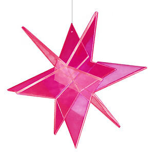 Cazador-del-sol – 5″ Hanging 3D Star – Red