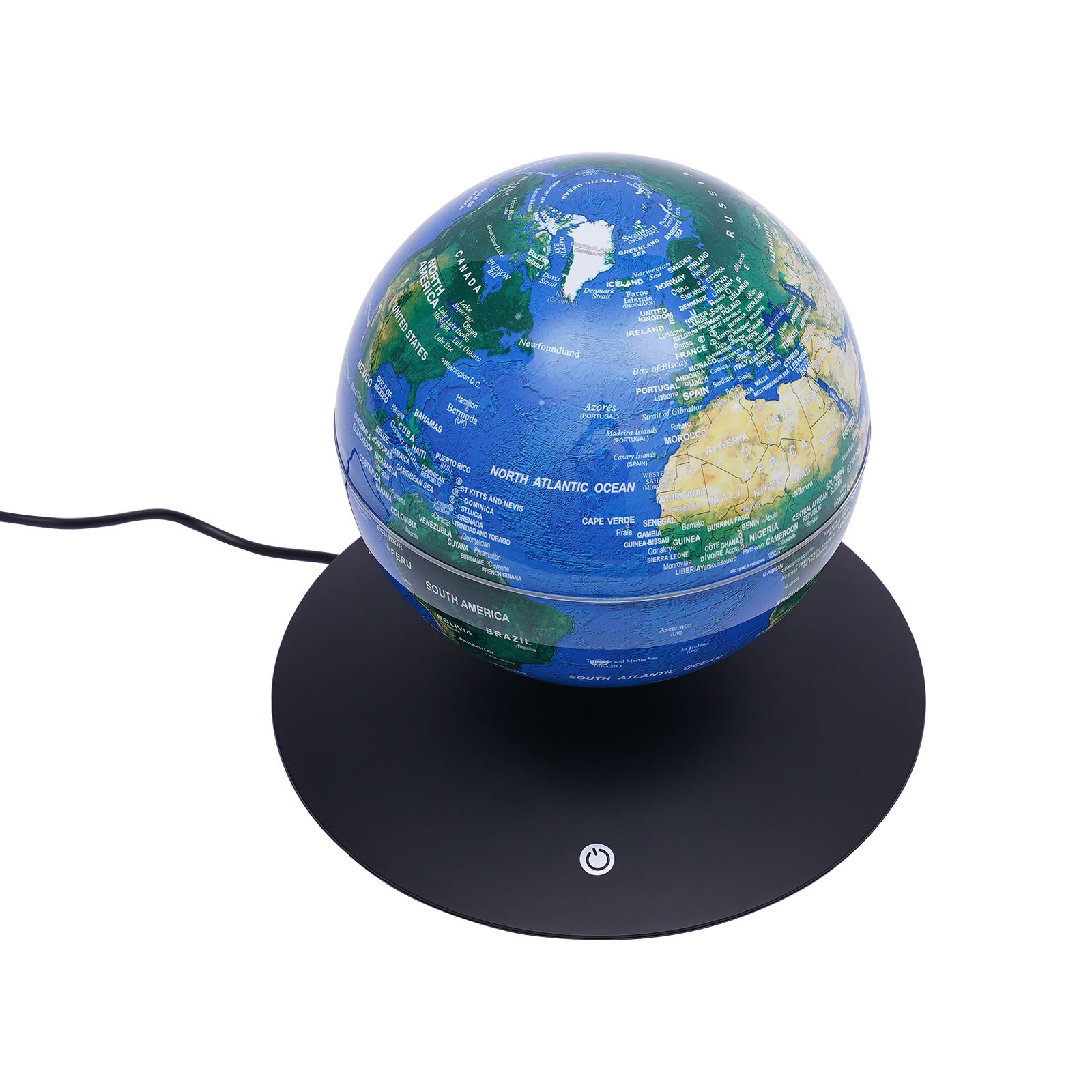 6in Magnetic Levitating Globe with LED Gradient Light Floating Earth Desk Decor