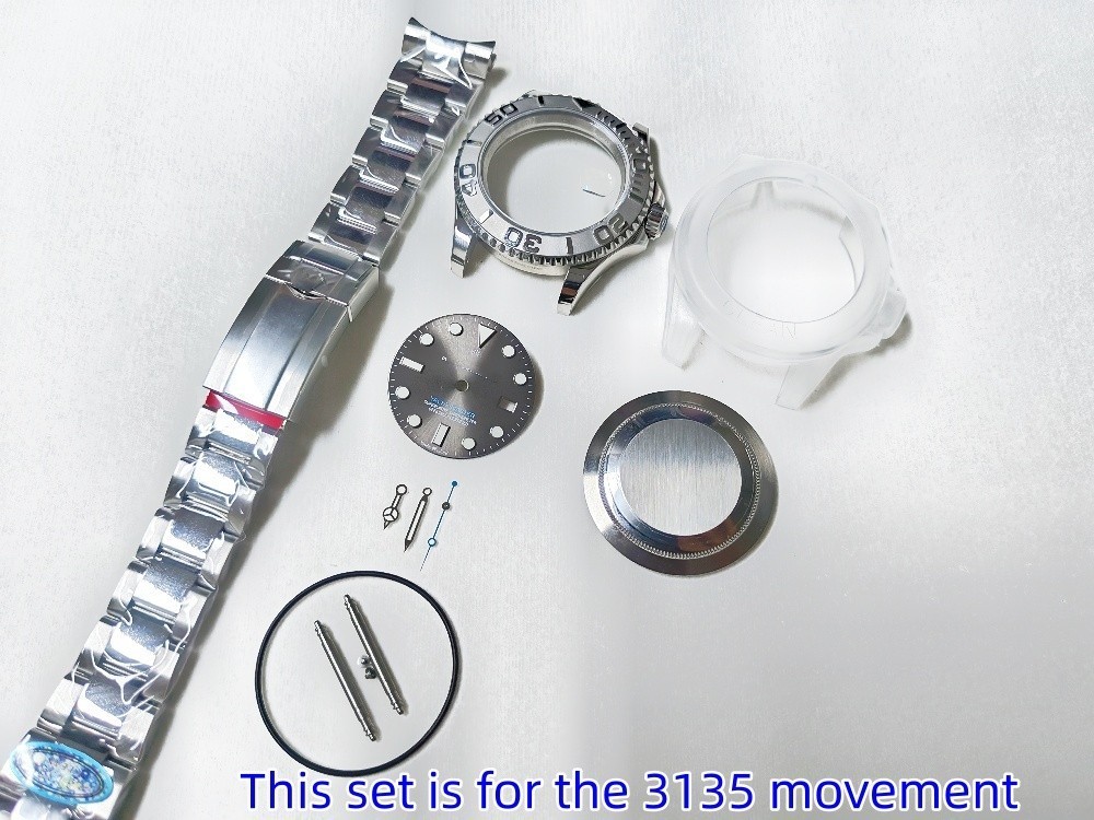 DIY 40MM Stainless Steel Watch kit For 2824 2836 3135 After-sales Accessories-
