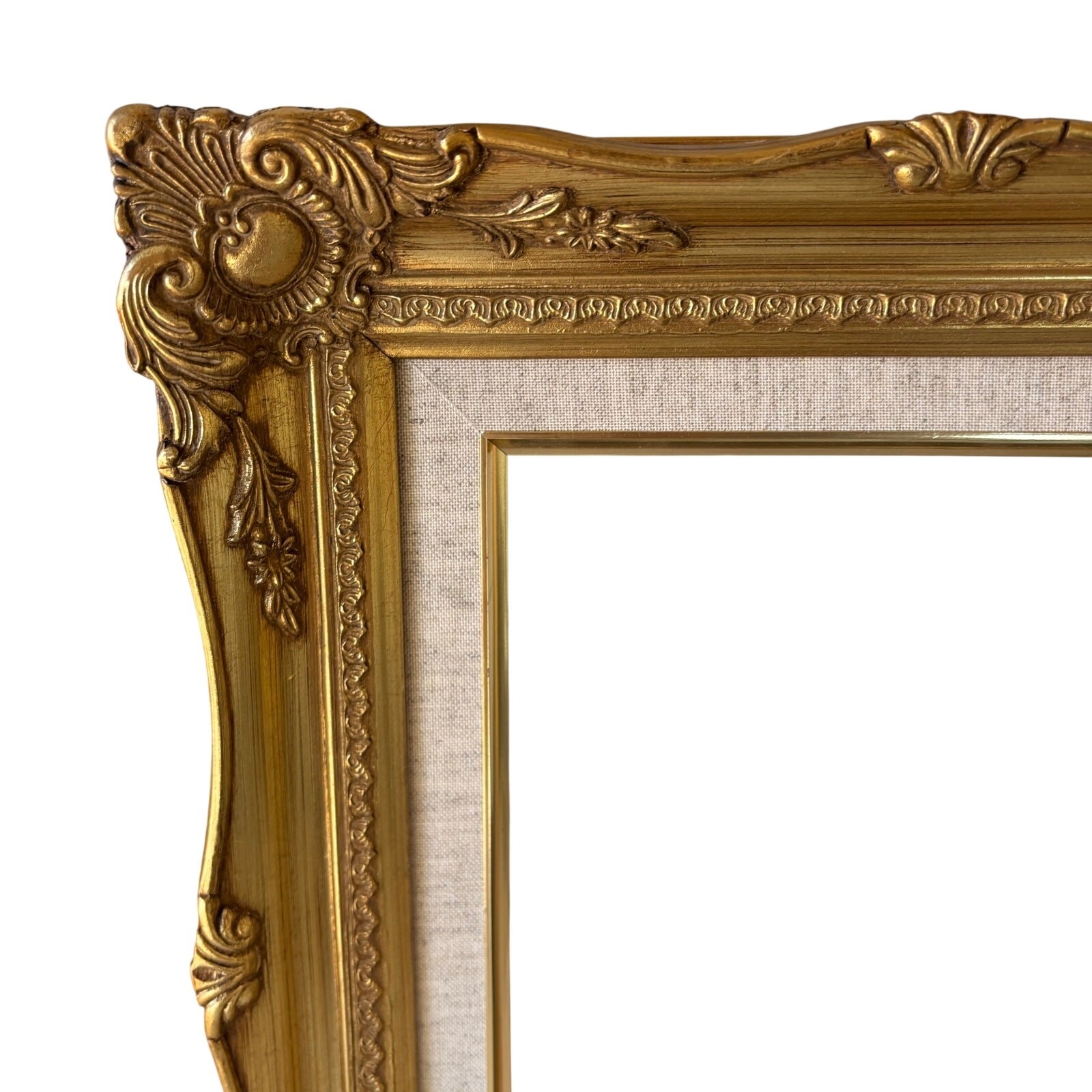 Vtg Antique Style Gold Tone Victorian Picture Art Frame Ornate Gesso Fits 8×10
