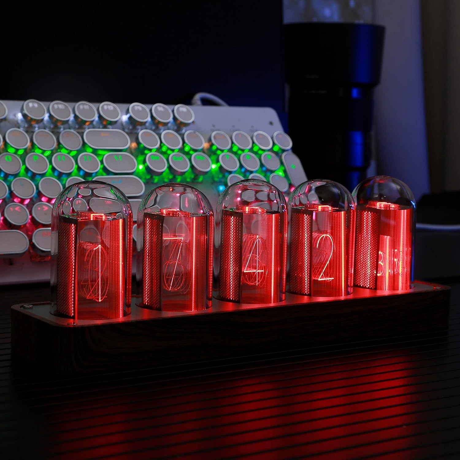 ClocTe Nixie Tube Clo with Wi-Fi SYNC, Alarm & Timer, 12/24H Display,