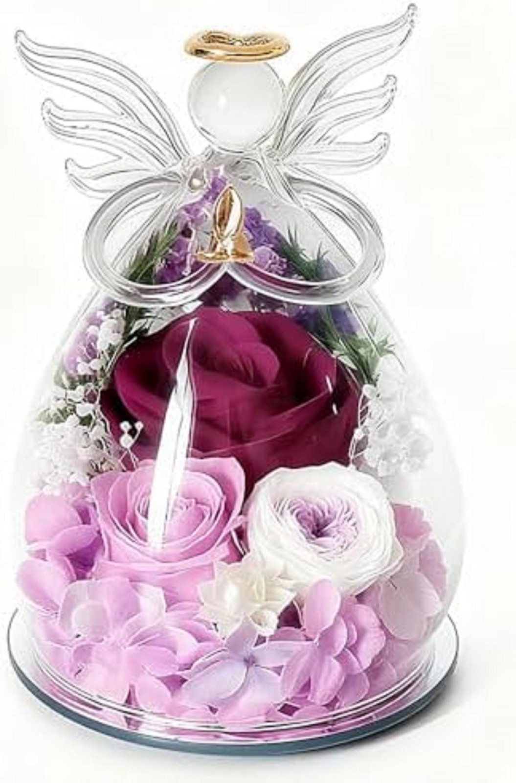 Rose Flower In Glass Gifts For Women Wife Her Valentine Girlfriend Birthday Gift