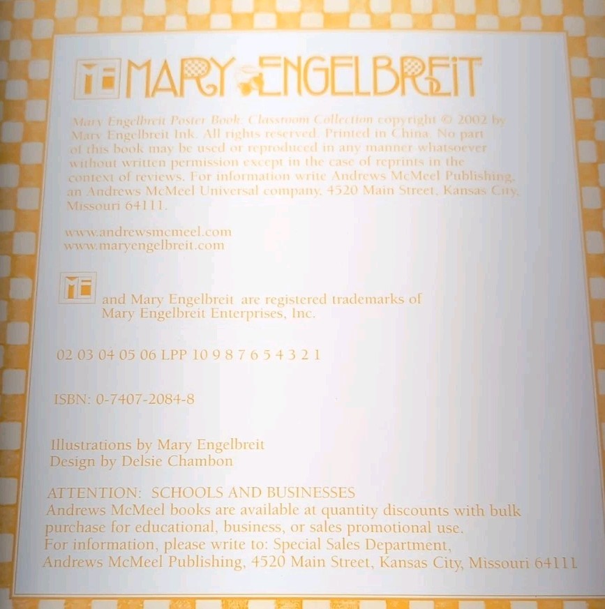 Mary Engelbreit Poster Books Classic & Classroom Collections Lot 14×11
